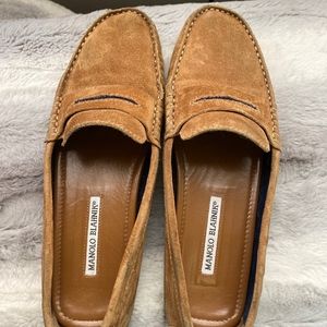Manolo Blahnik suede driving shoes/ drivers